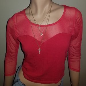 Red crop top